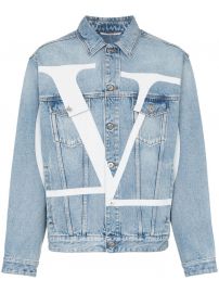 Valentino Large logo denim jacket Large logo denim jacket at Farfetch